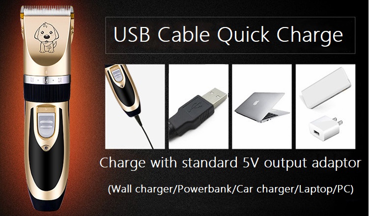 A60 USB কর্ডলেস পোষা ক্লিপার