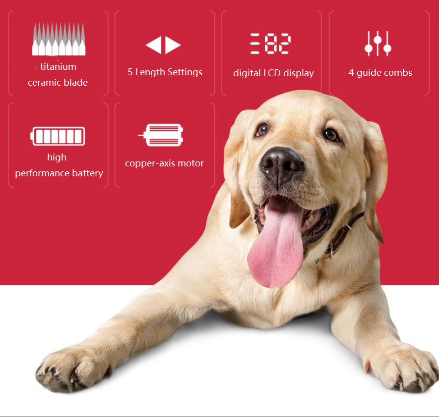 D88 কর্ডলেস পোষা গ্রুমিং ক্লিপার